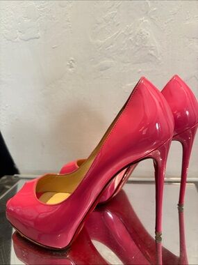 Christian Louboutin Pink Patent High Heel Pumps